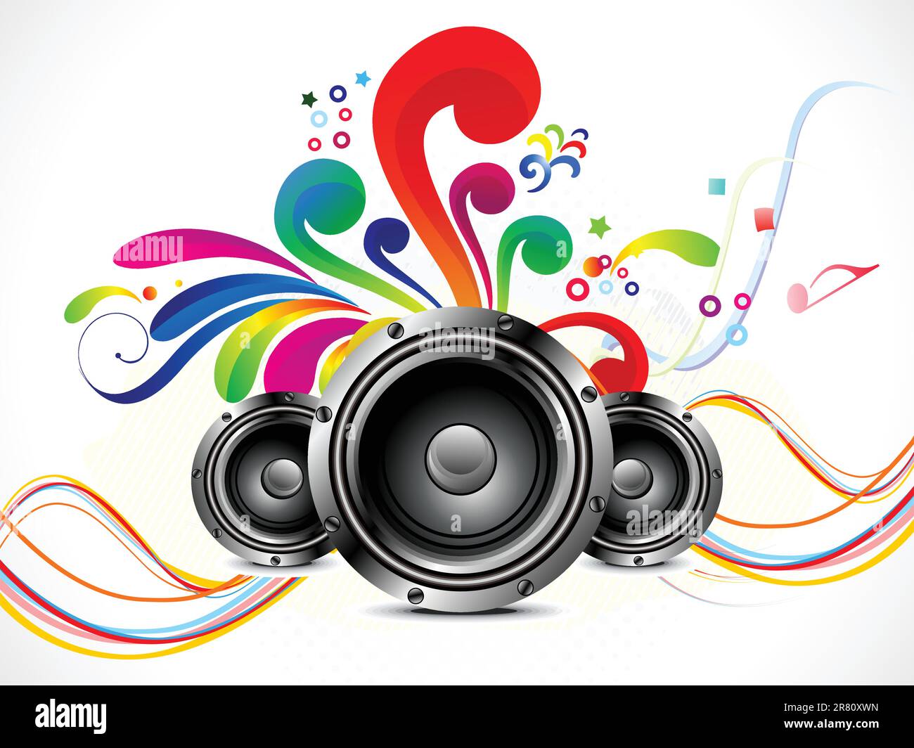 abstract musical background vector illustration Stock Vector Image ...