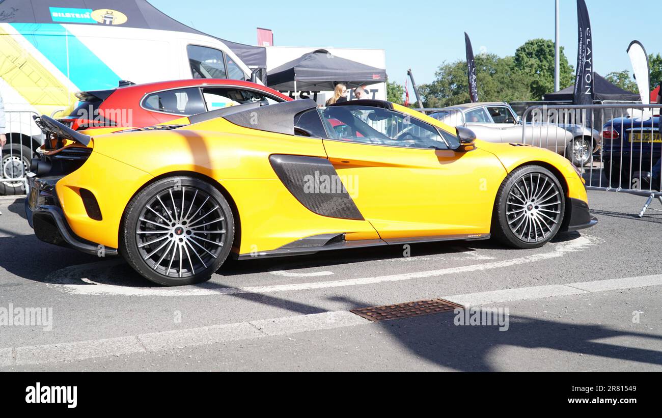 McLaren 675LT Spider - Coventry Moto Fest - Covmotofest 2023 Stock Photo