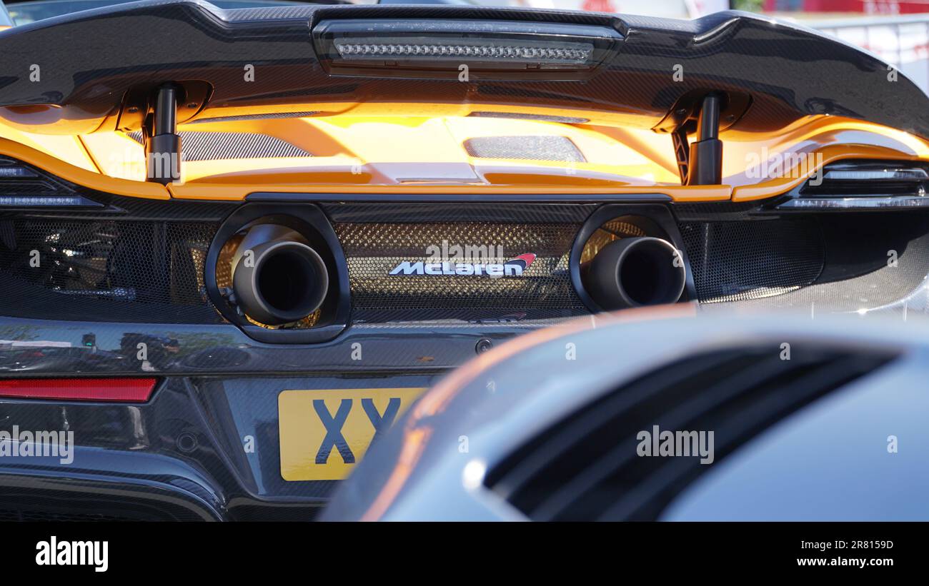 McLaren 675LT Spider - Coventry Moto Fest - Covmotofest 2023 Stock Photo