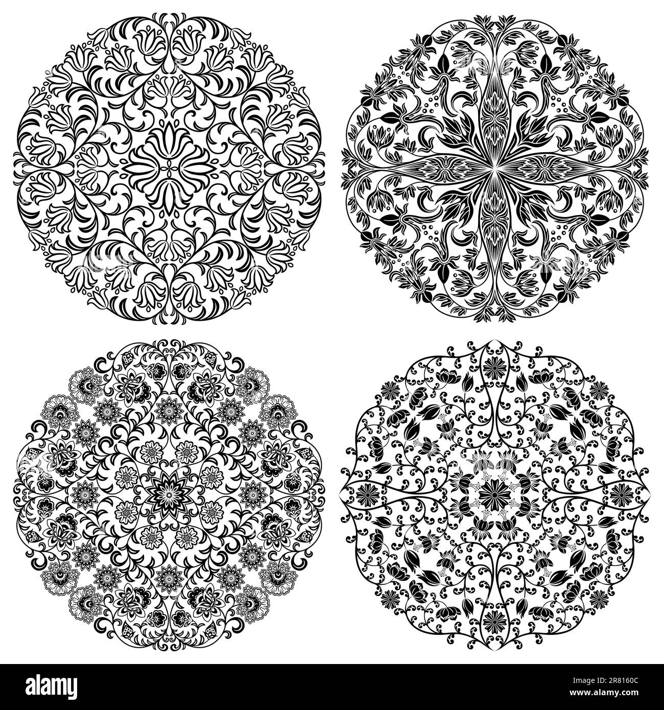 Floral patterns set. Vector illustration Stock Vector Image & Art - Alamy
