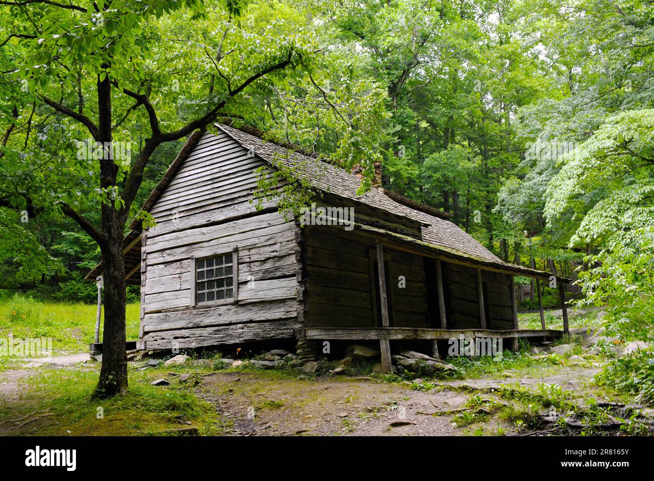 The Noah 'Bud' Ogle Homestead in Gatlinburg, Tennessee. Stock Photo