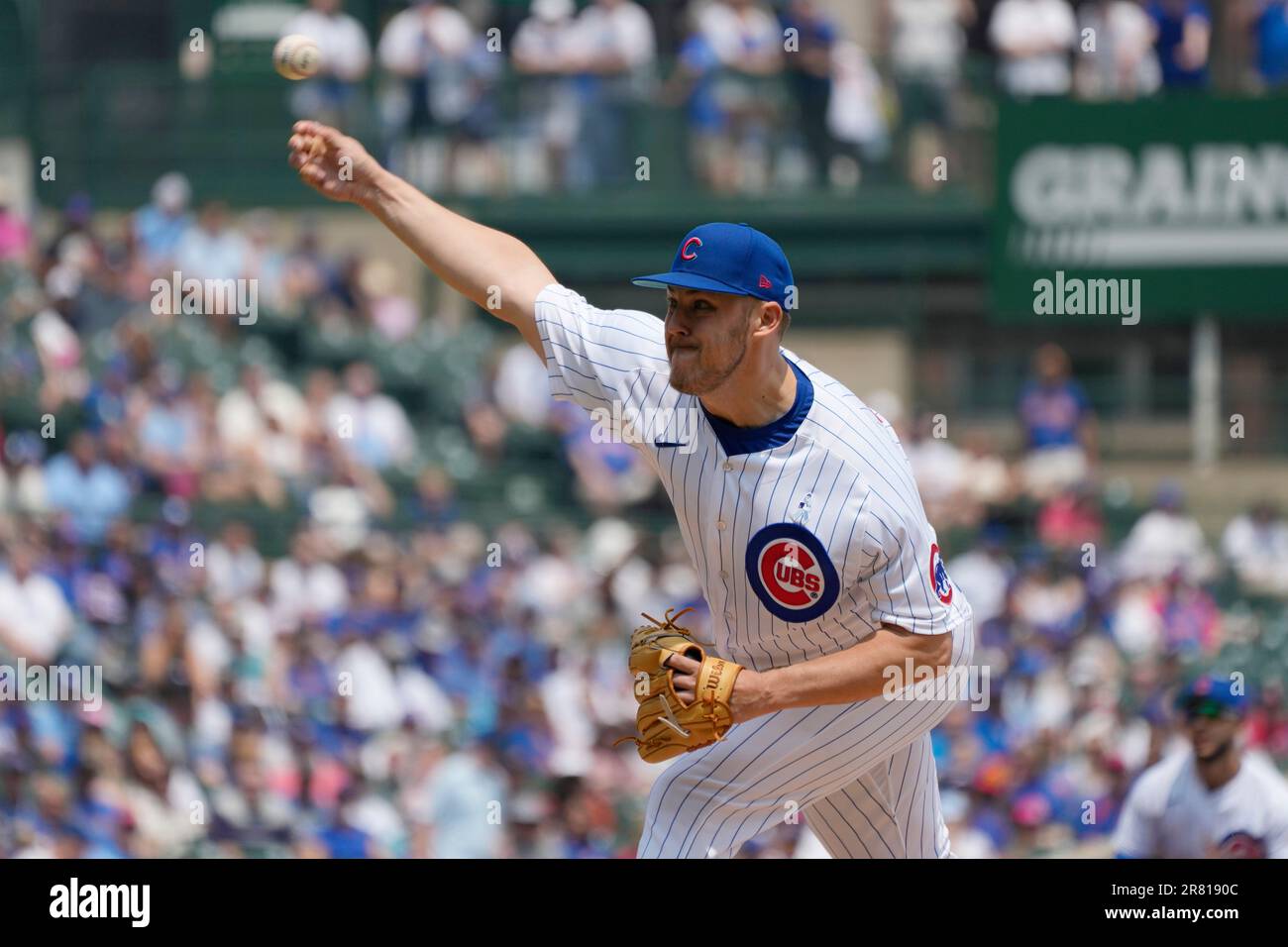 Chicago Cubs starting pitcher Jameson Taillon throws against the