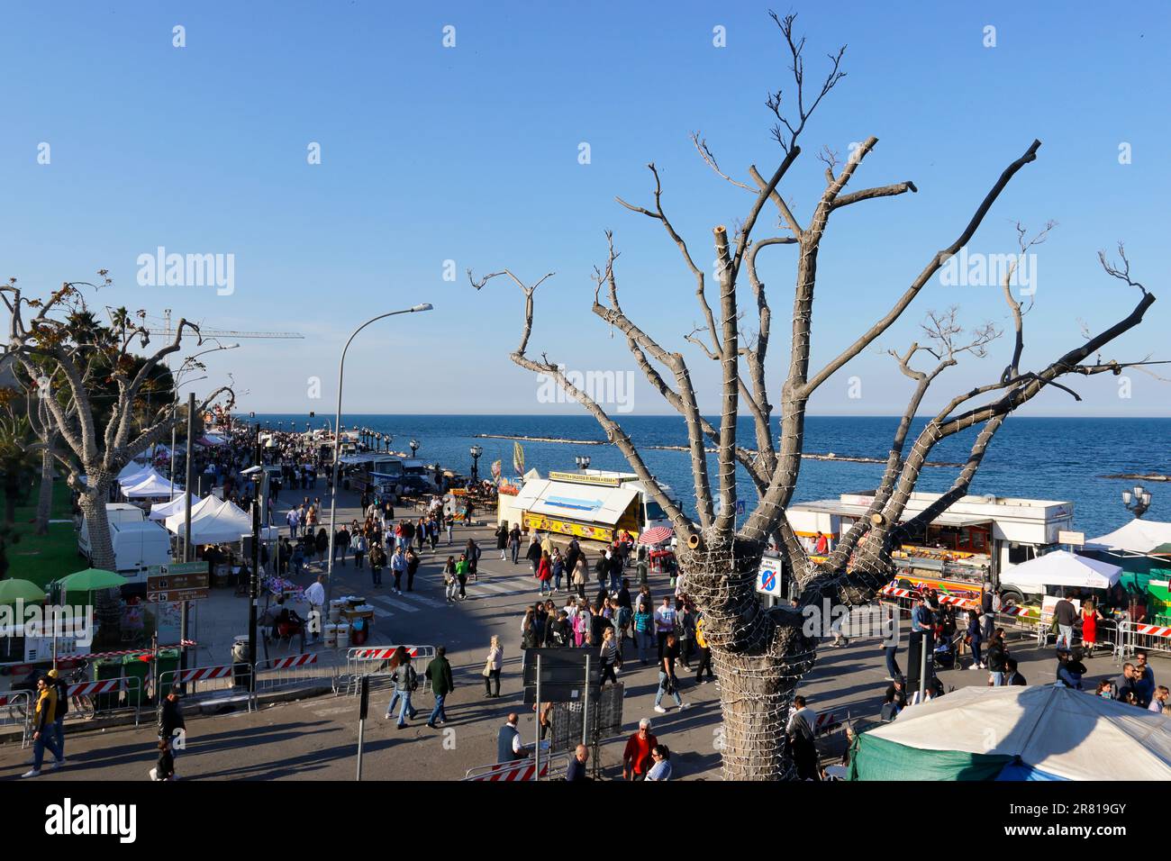 Scenes in Bari old town, on the day of the Feast of San Nicola Stock Photo