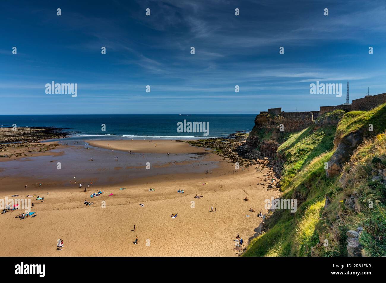 Tynemouth Castle and Priory on the coast of North East England was once