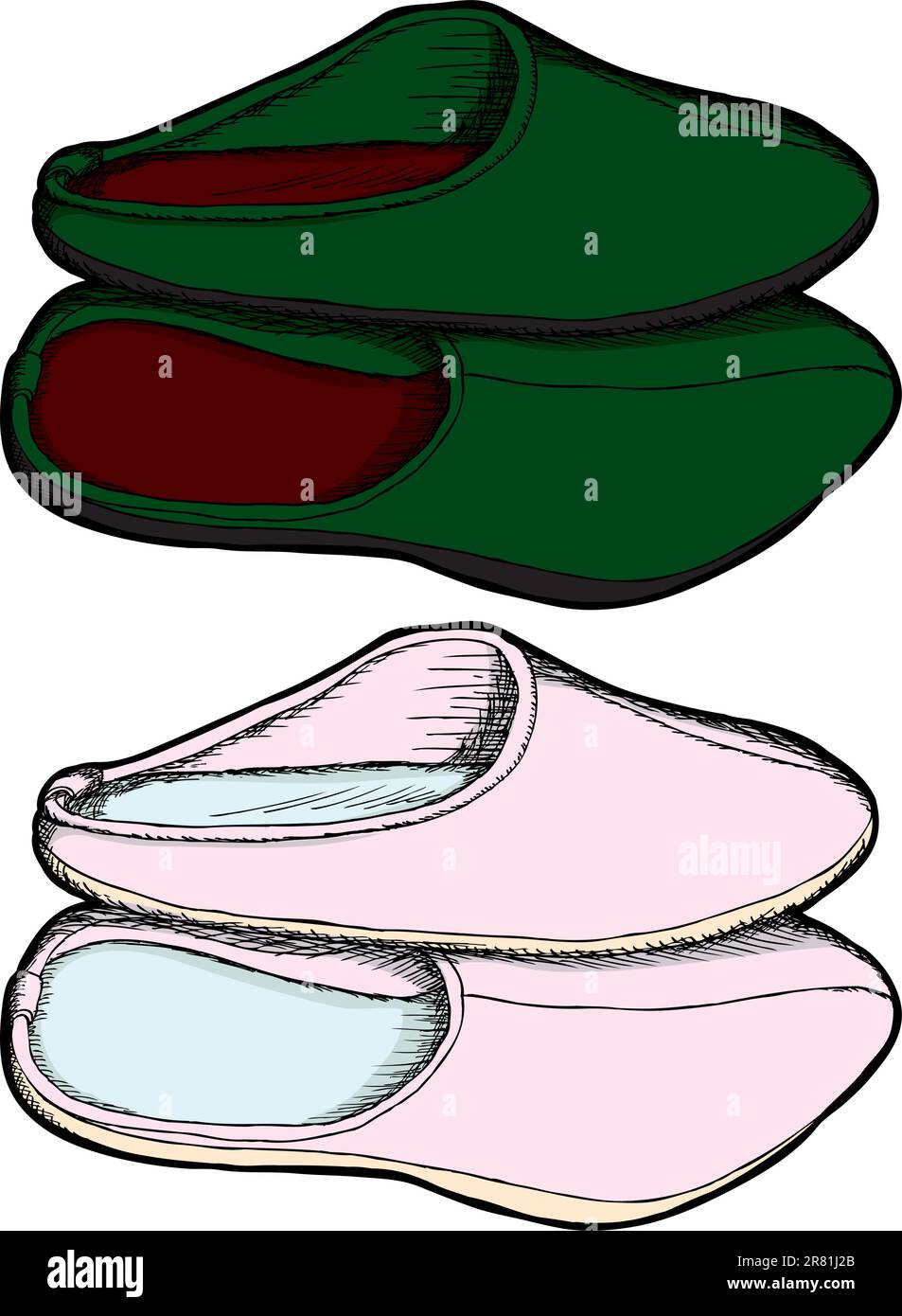 Home Slippers Cartoon Slipper House Feet Stock Vector (Royalty Free)  2201683421 | Shutterstock