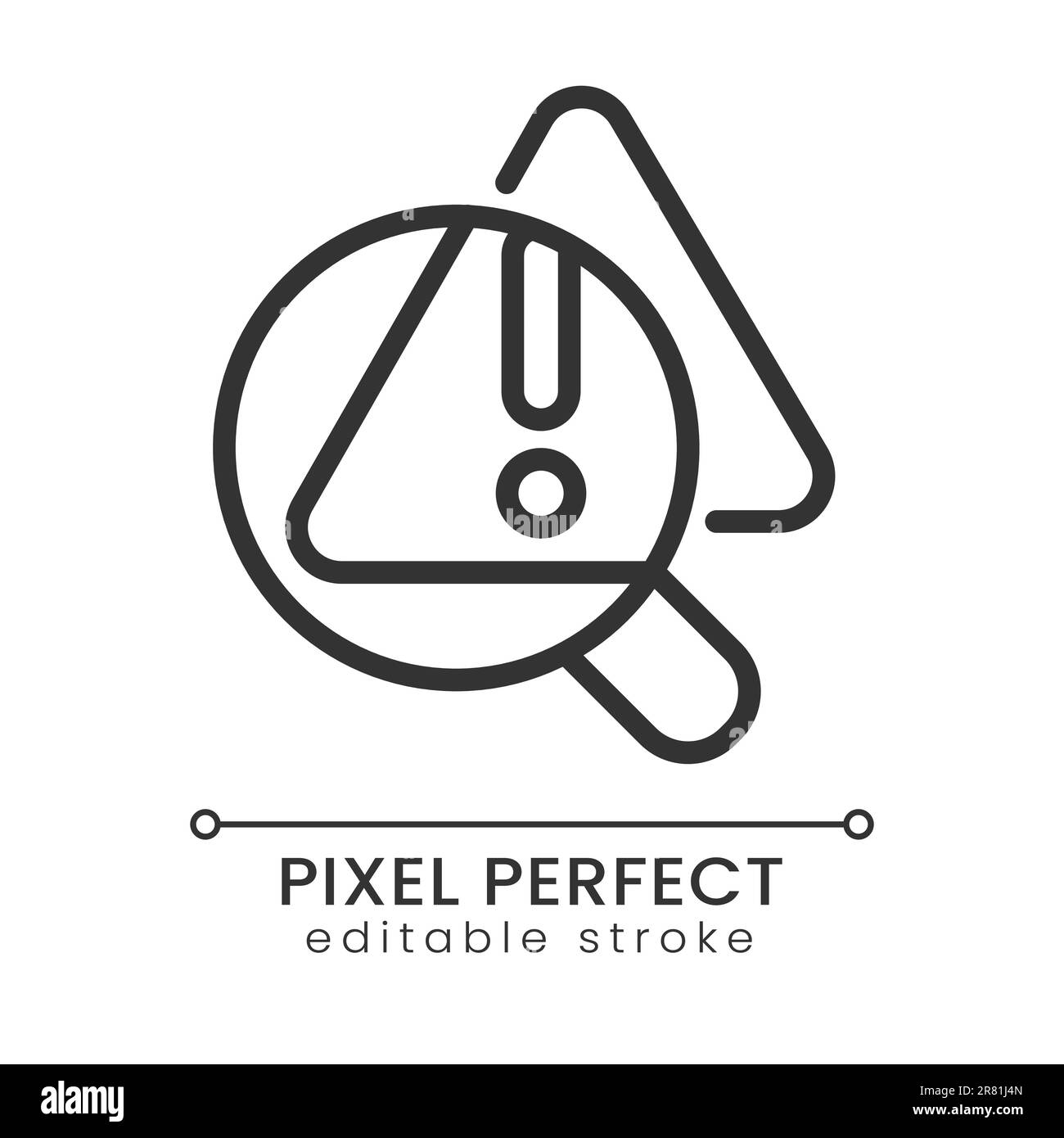 Problem identification pixel perfect linear icon Stock Vector Image ...