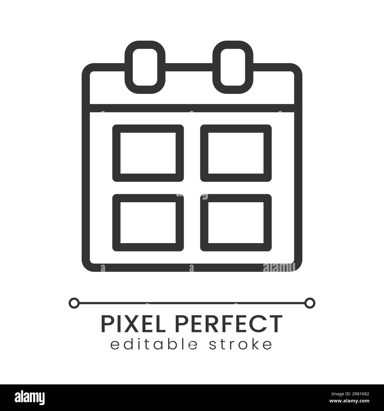 Calendar pixel perfect linear icon Stock Vector Image & Art - Alamy