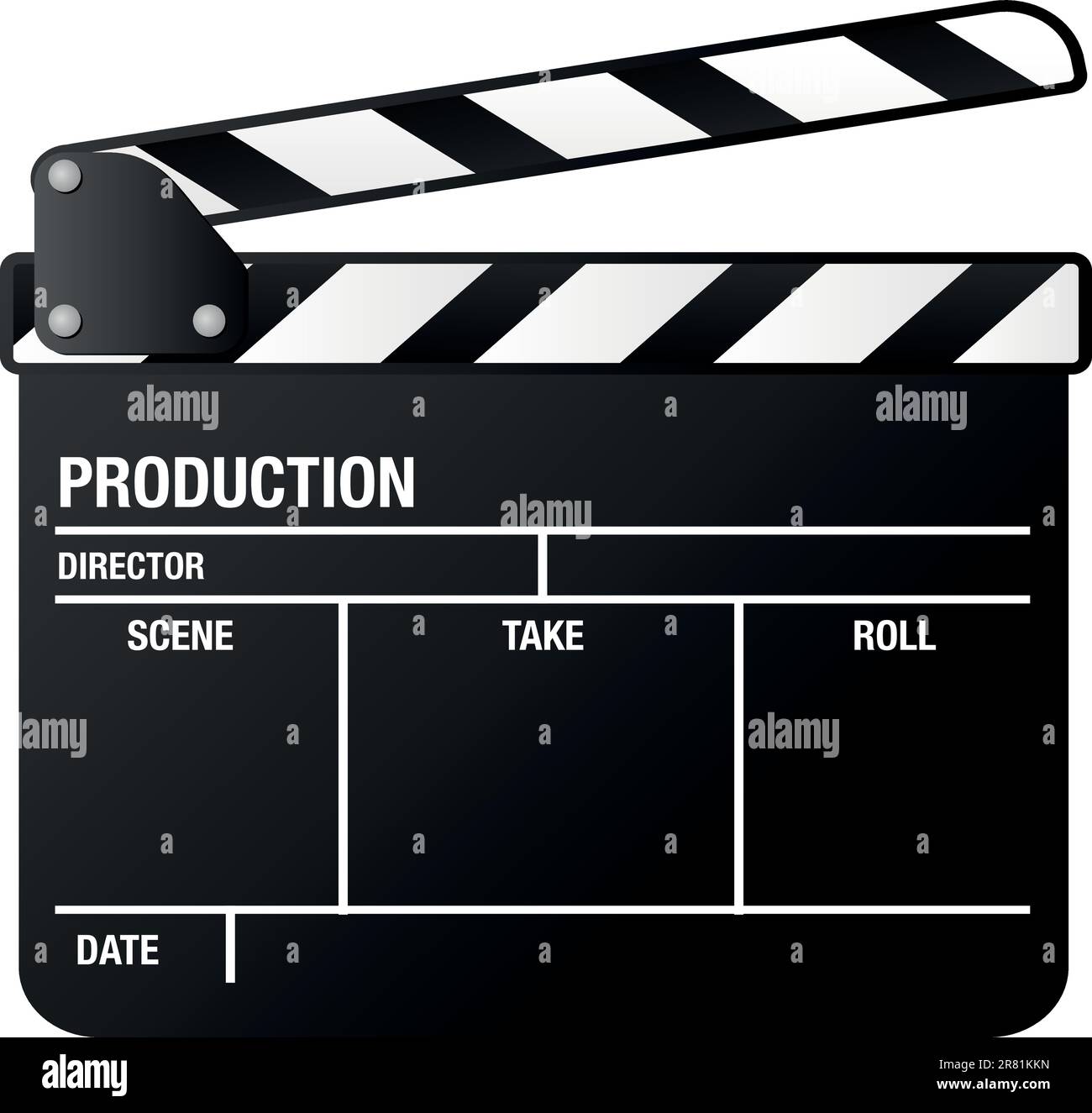 illustration of a clapper board, symbol for film and video Stock Vector