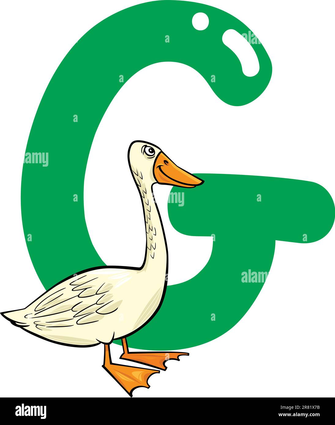 cartoon illustration of G letter for goose Stock Vector Image & Art - Alamy