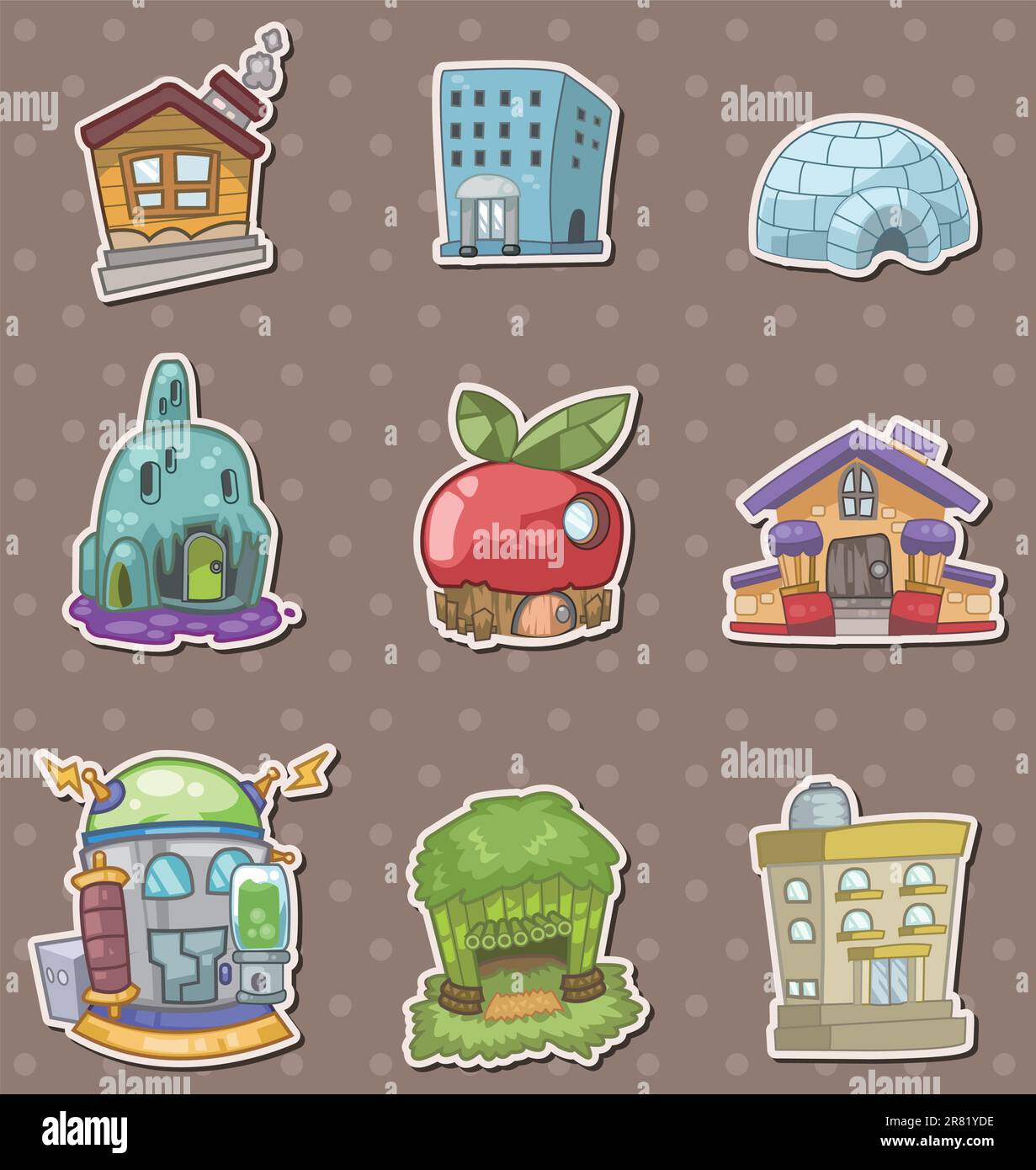 Building House Sticker Child building house Stock Vector Images - Alamy