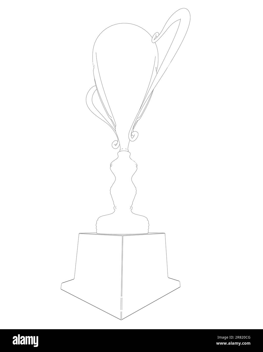 Outline Trophy cup. Winner's trophy icon vector is a symbol of victory