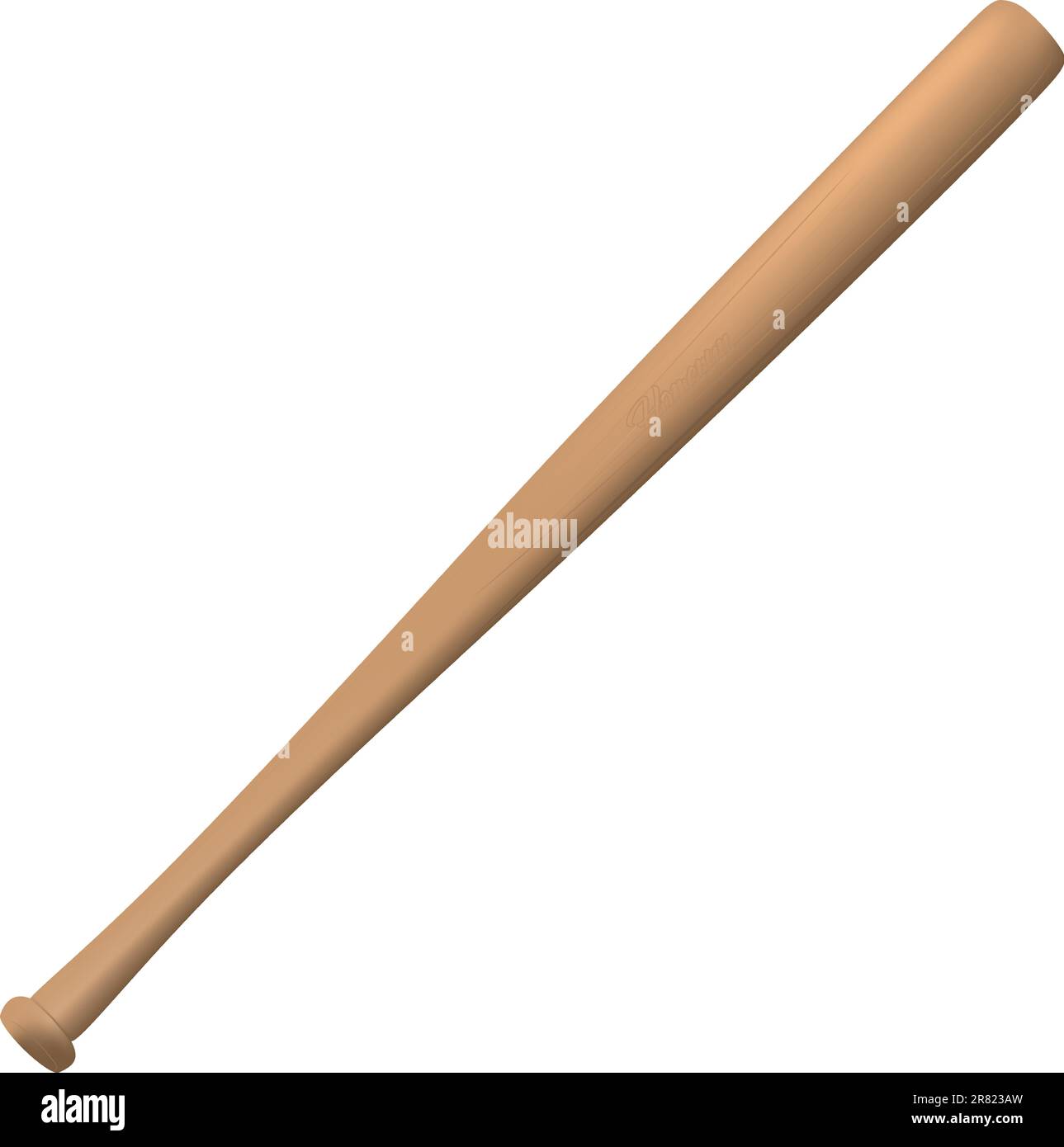 Illustration/Image of a baseball bat Stock Vector