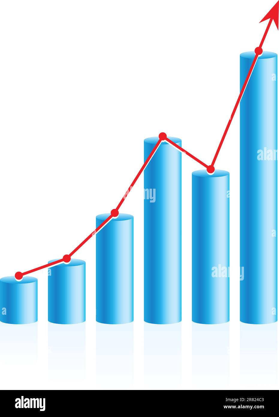 Business graph. Illustration on white background Stock Vector Image ...