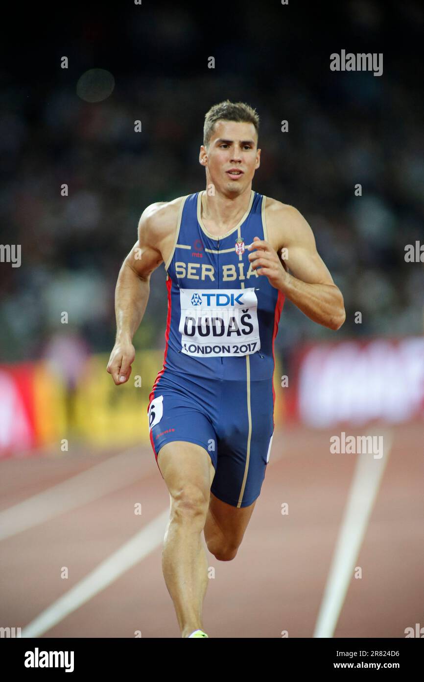 Mihail Dudaš participating in the decathlon at the World Athletics