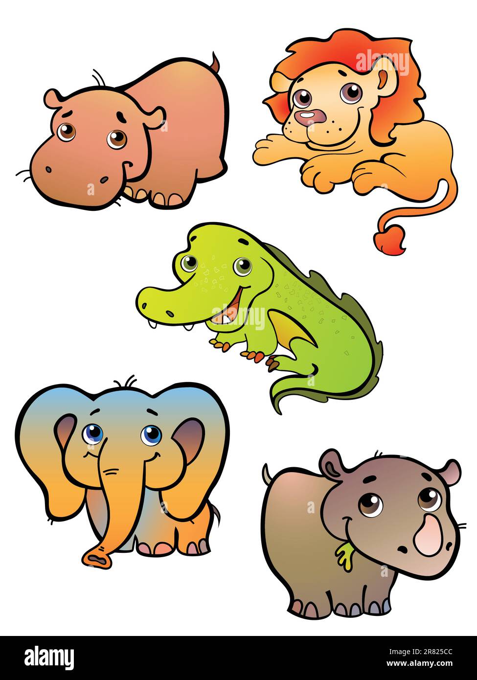 African big five animals Stock Vector Images - Alamy
