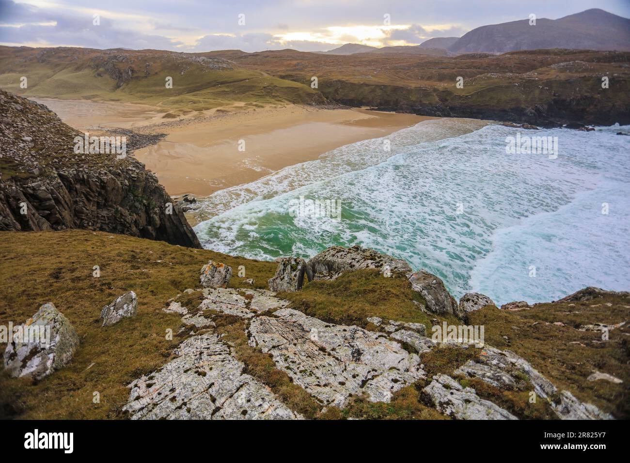 Mangersta on the Isle of Lewis in the Outer Hebrides. Stock Photo