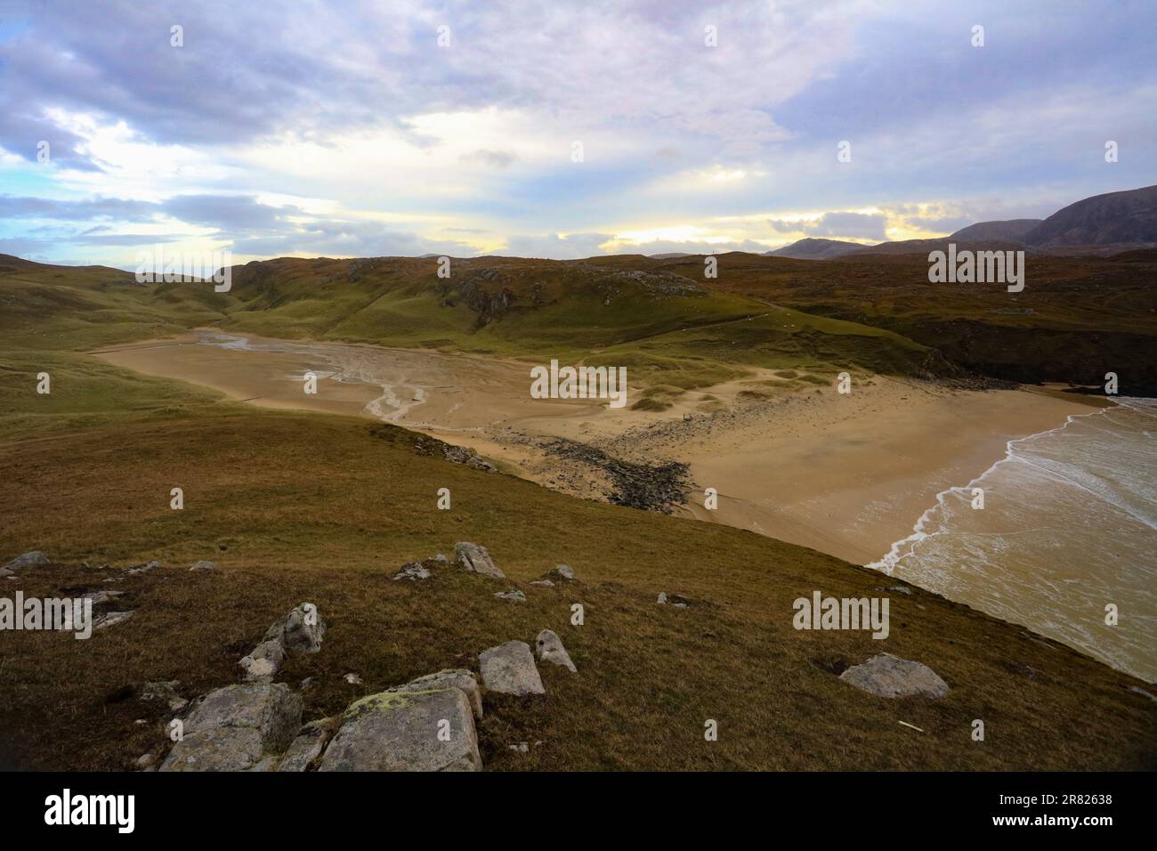 Mangersta on the Isle of Lewis in the Outer Hebrides. Stock Photo