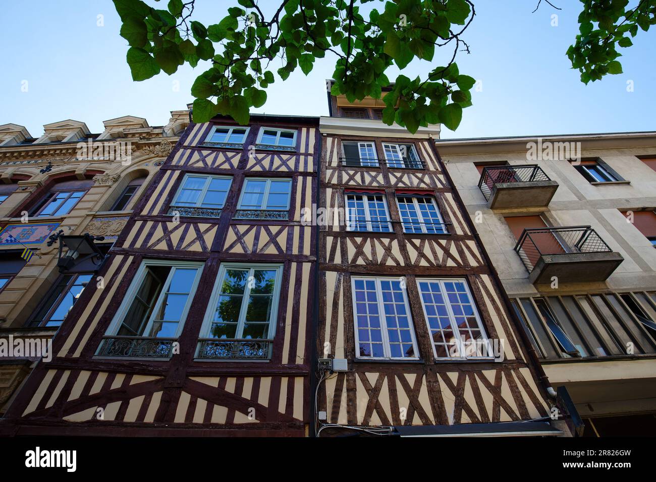 The traditional half timbered Normand houses, Normandy,Rouen ,France