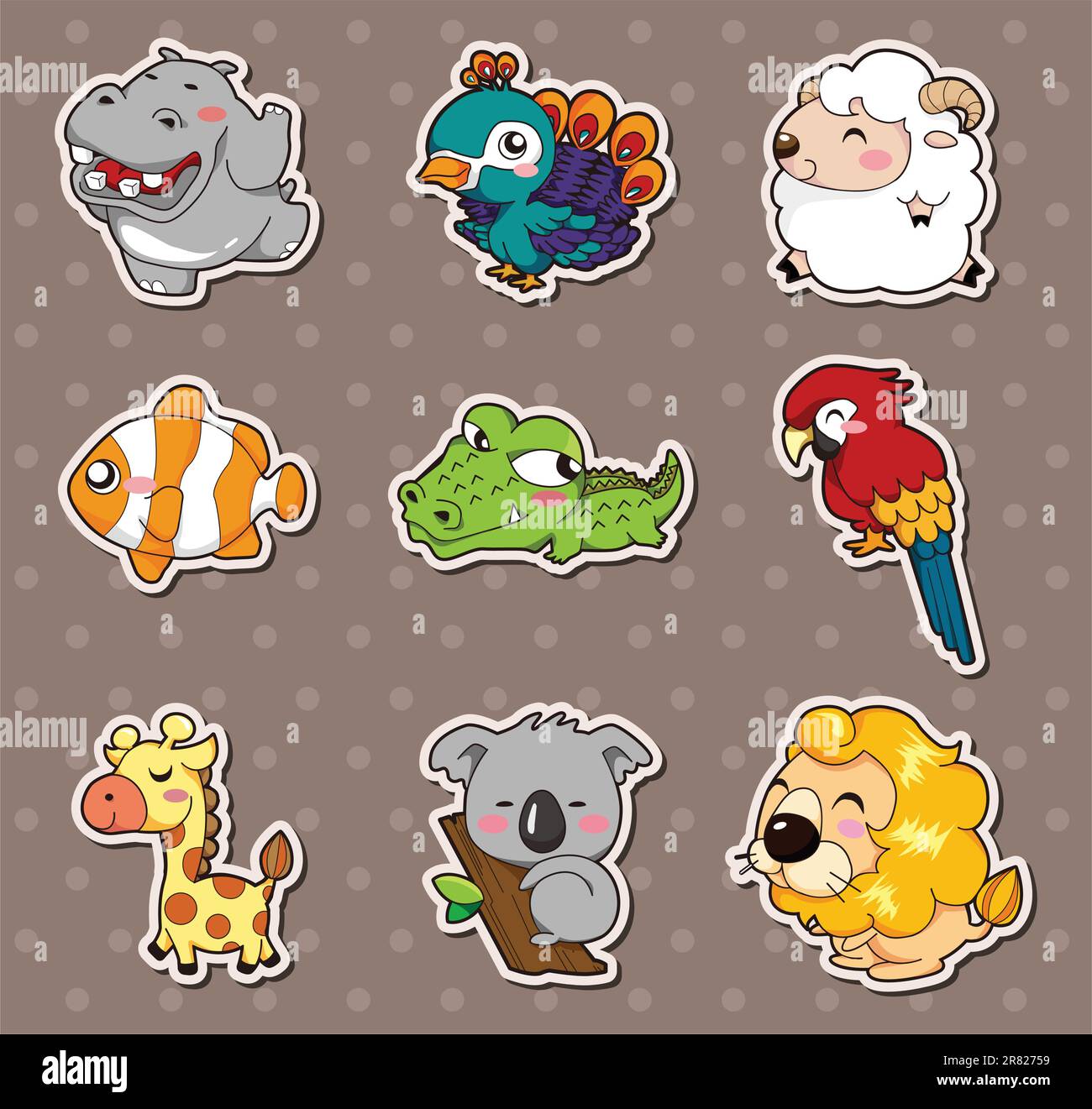 Animal stickers hi-res stock photography and images - Alamy