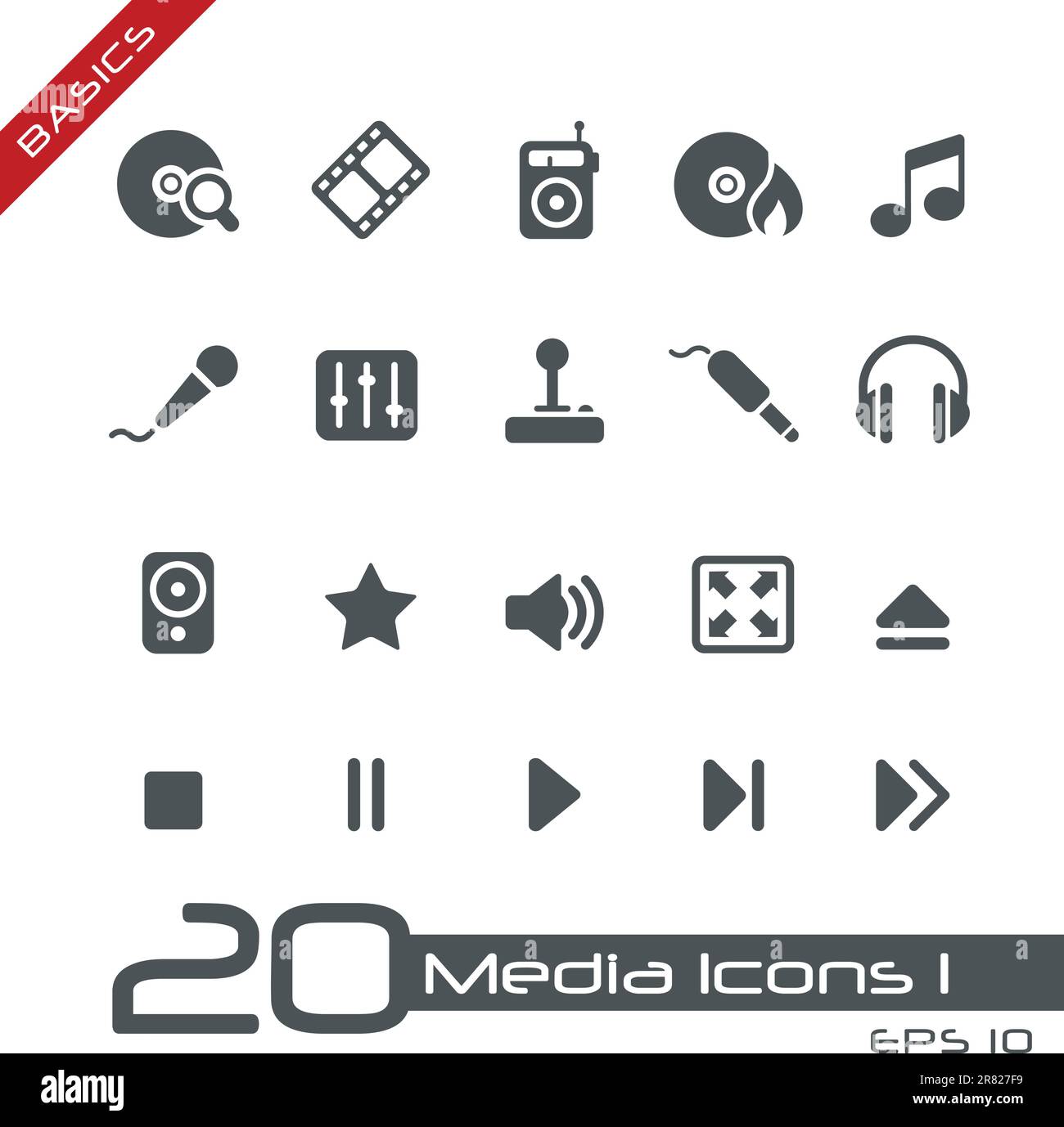 Vector icon set for your web or printing projects. Stock Vector