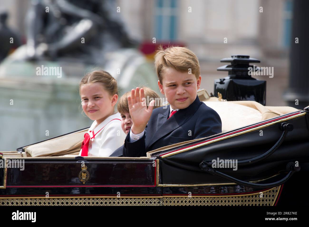 Prince Princess Charlotte Prince Louis in Open Horse Drawn