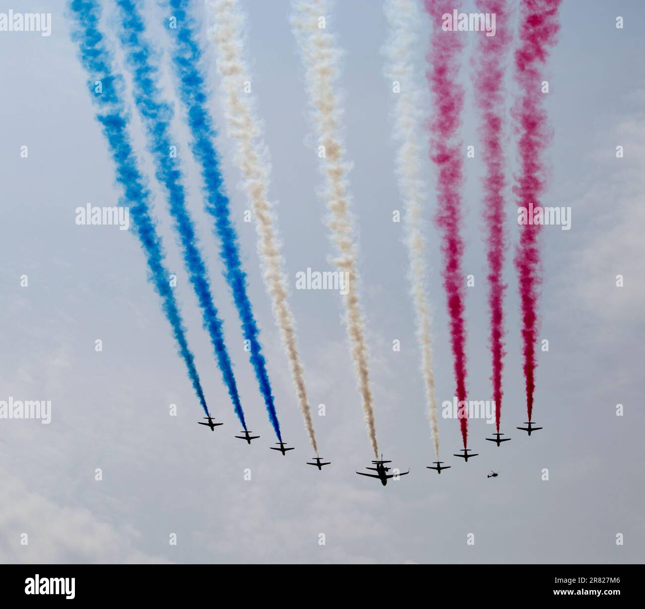 Red Arrows Flypast Trooping The Colour Color 2023 Stock Photo - Alamy