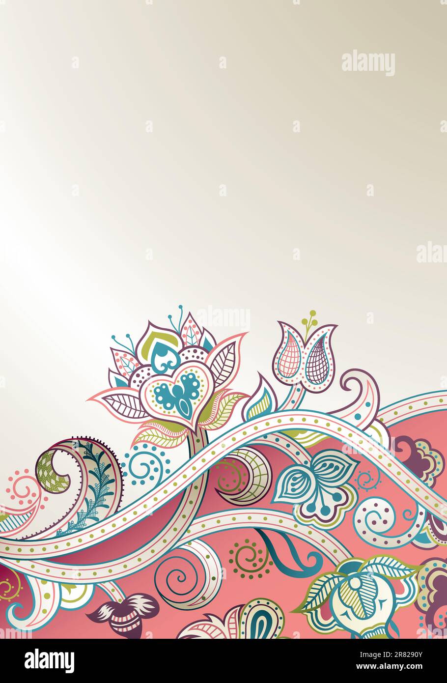 Illustration of abstract floral background Stock Vector Image & Art - Alamy