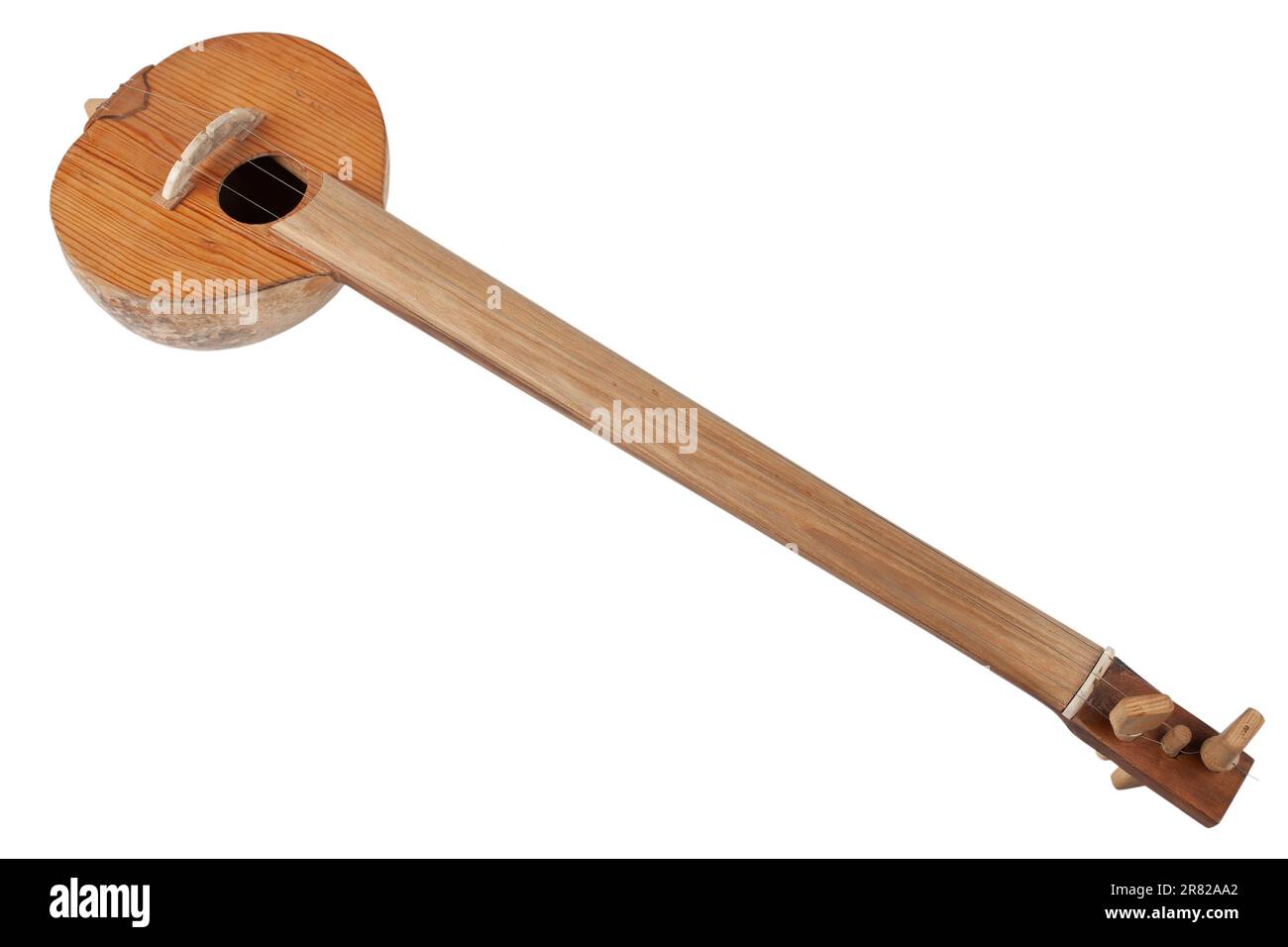 Turkish tambur. Long-necked folk string instrument of the lute family.  Isolated on white background Stock Photo - Alamy