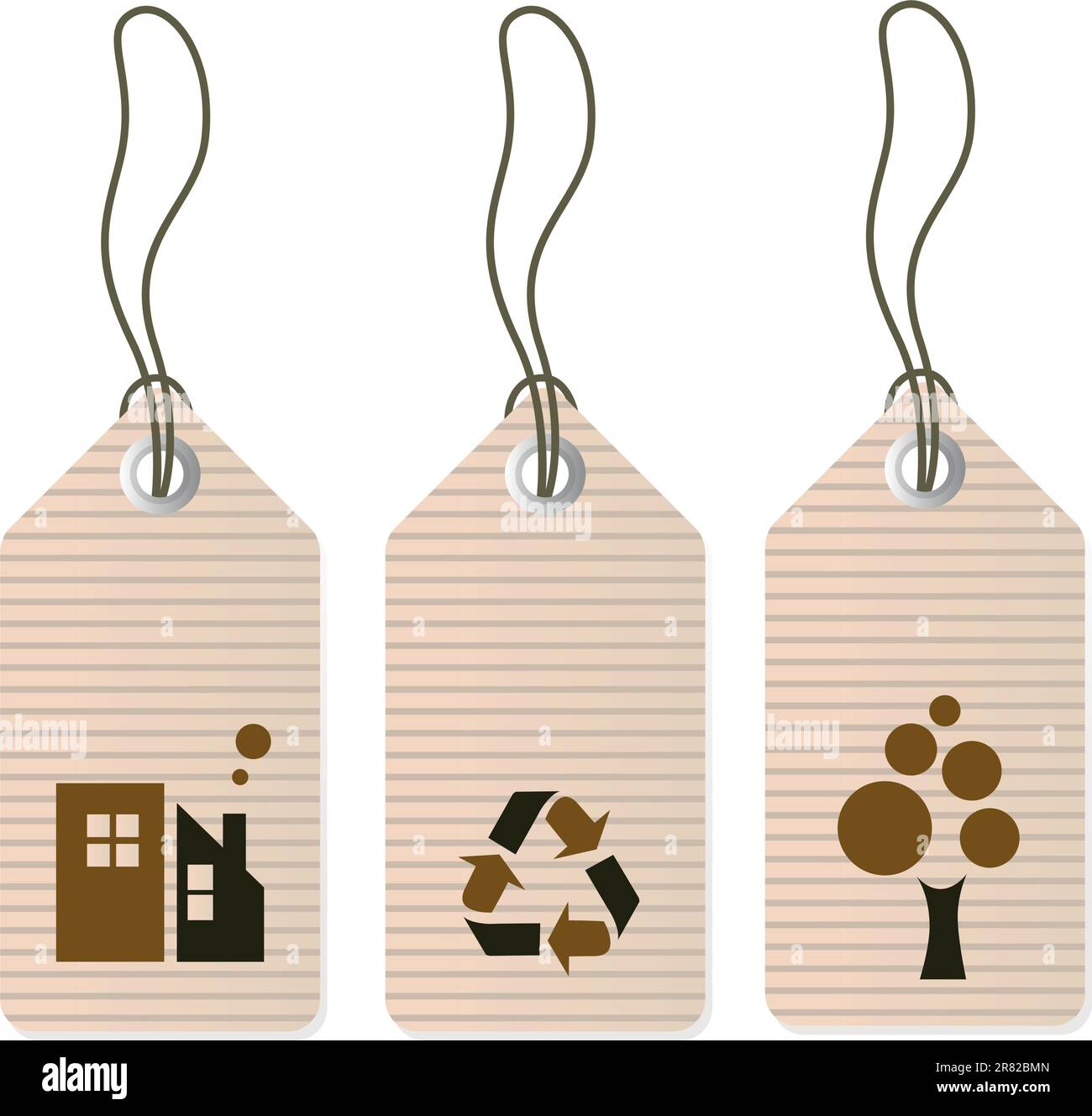 Retro ecology tags. Vector Stock Vector