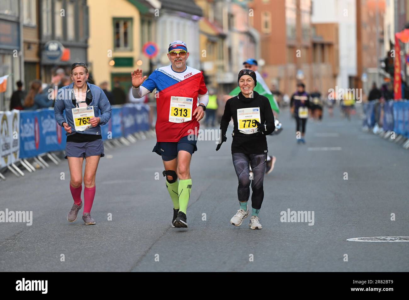 Tromso, Norway. 17th June, 2023. Midnight Sun Marathon in Tromso, Norway.  Credit: Vit Javorik/Alamy Live News Stock Photo - Alamy