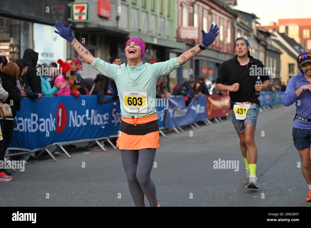 Tromso, Norway. 17th June, 2023. Midnight Sun Marathon in Tromso, Norway.  Credit: Vit Javorik/Alamy Live News Stock Photo - Alamy