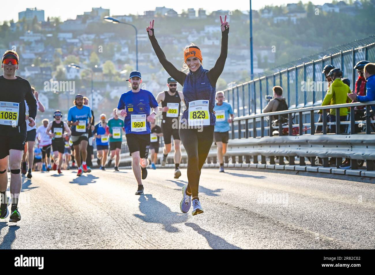 Tromso, Norway. 17th June, 2023. Midnight Sun Marathon in Tromso, Norway.  Credit: Vit Javorik/Alamy Live News Stock Photo - Alamy