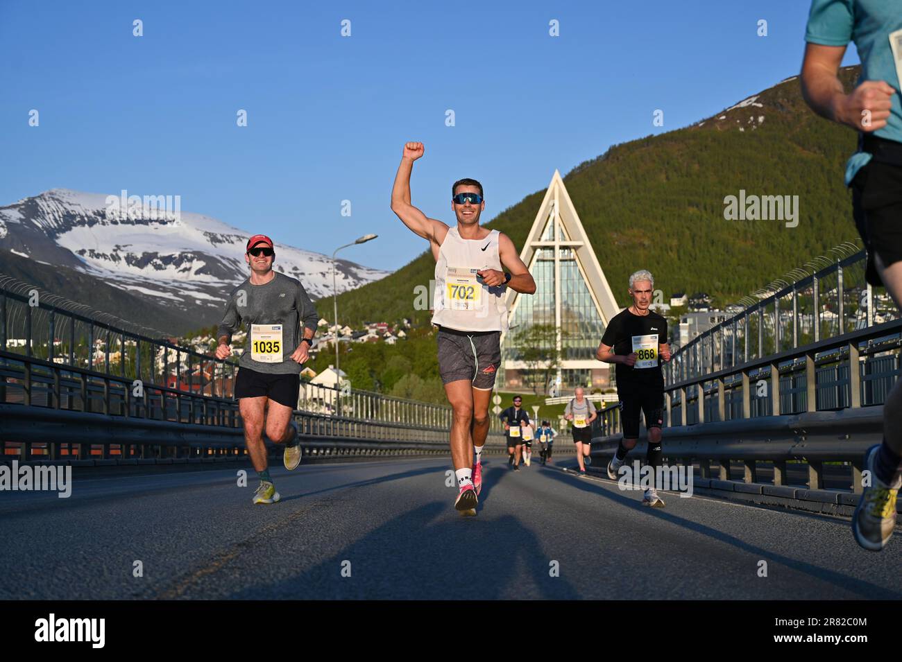 Tromso, Norway. 17th June, 2023. Midnight Sun Marathon in Tromso, Norway.  Credit: Vit Javorik/Alamy Live News Stock Photo - Alamy