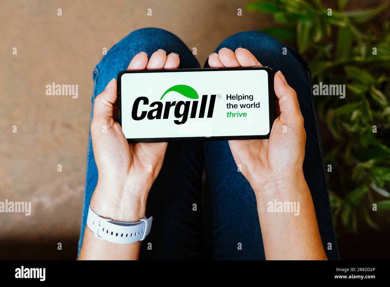 In this photo illustration, the Cargill, Incorporated logo is displayed
