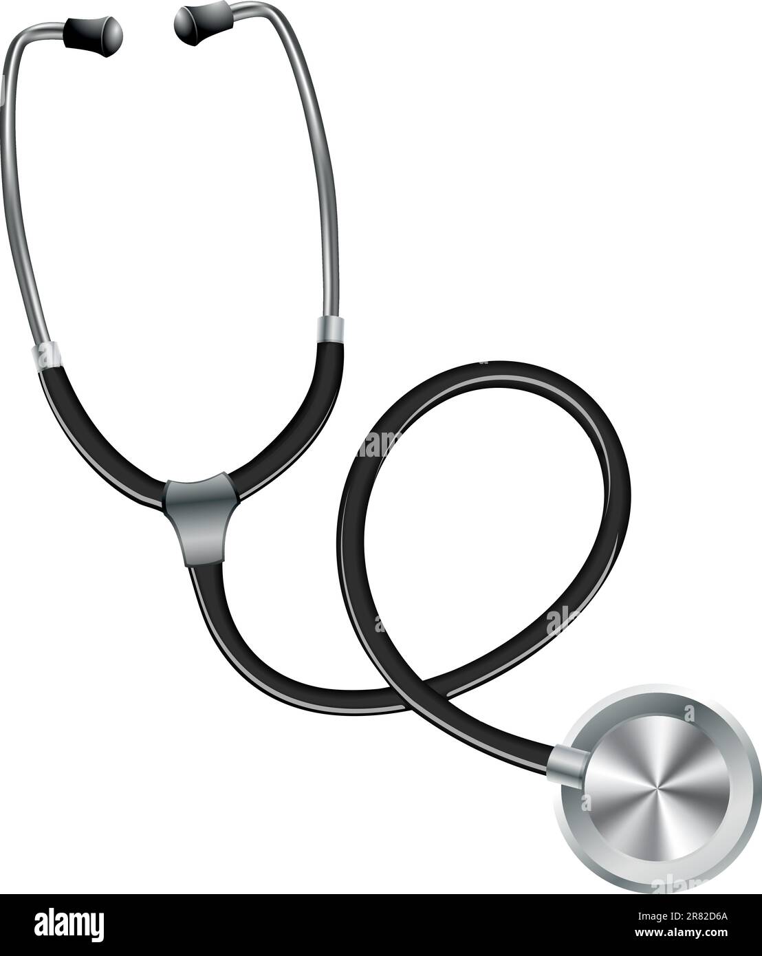 illustration of a stethoscope symbol for hospital and medical equipment