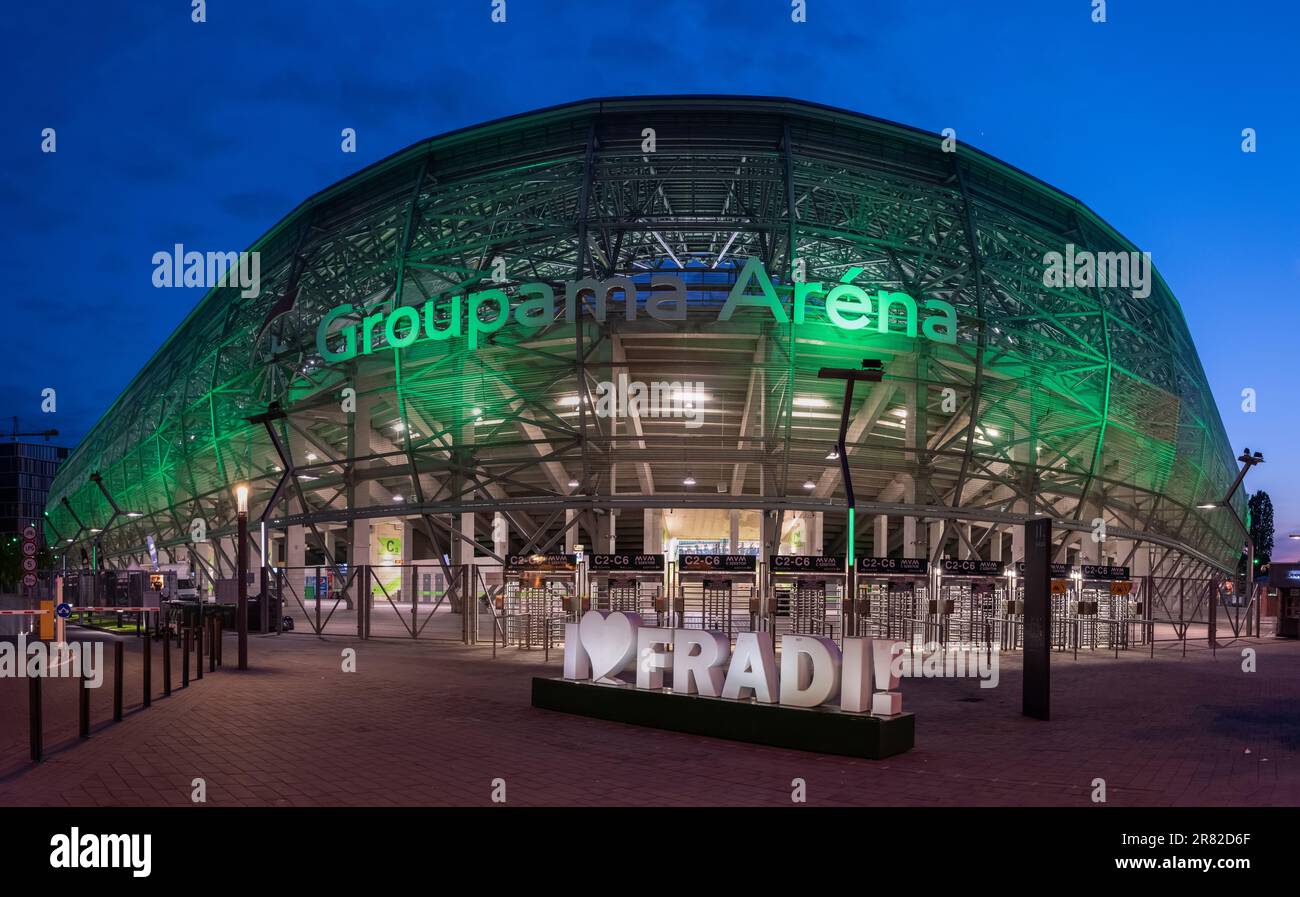Budapest Hungary May 20 2023 Exterior View Of Groupama Arena Budapest Hungary May 20 2023 Exterior View Of Groupama Arena