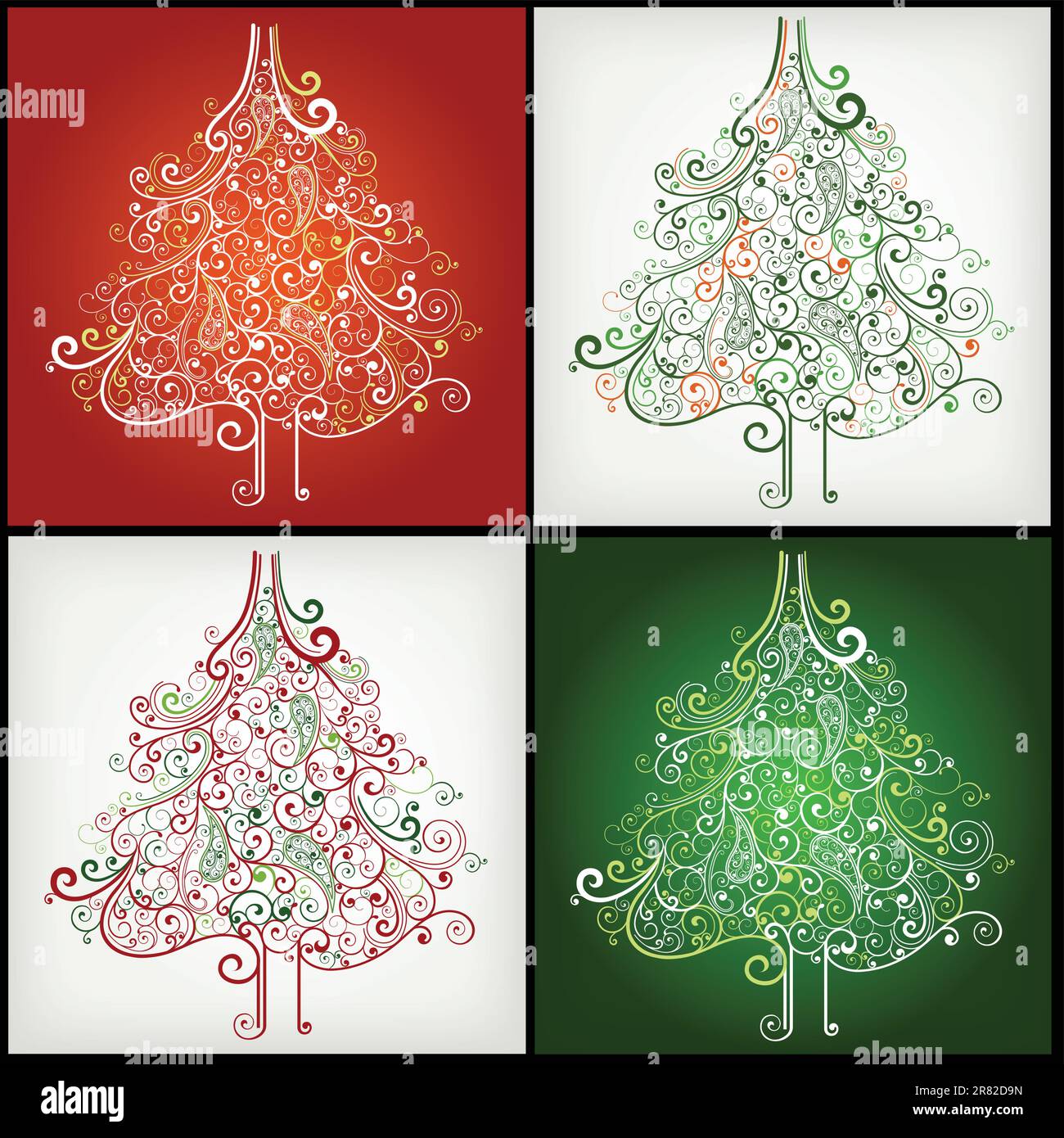 illustration drawing of Christmas tree Stock Vector Image & Art - Alamy