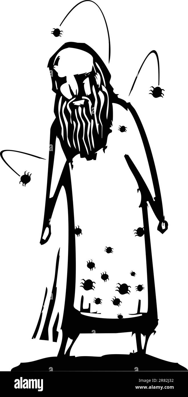 Old man with bugs infesting his clothes Stock Vector Image & Art - Alamy