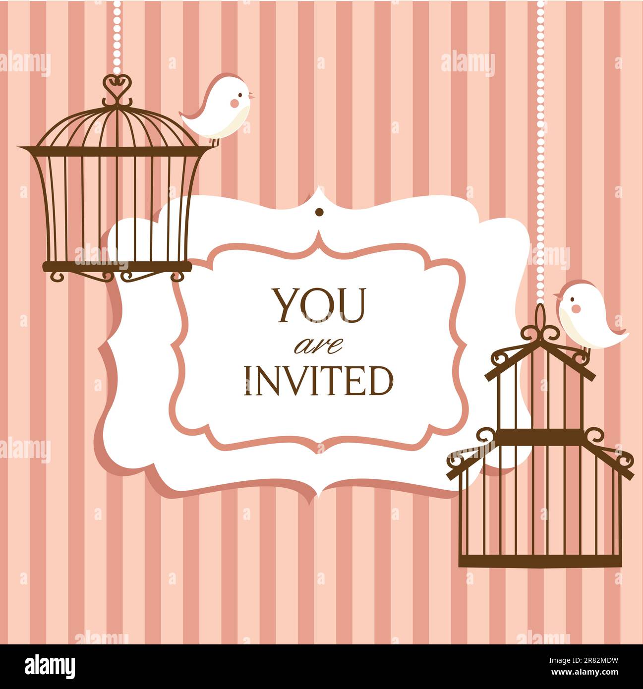 invitation card, vector illustratiuon Stock Vector