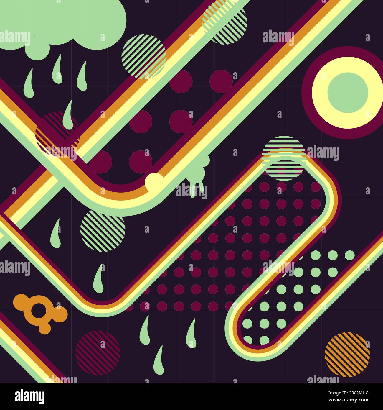 Cool retro abstract background. Vector Stock Vector Image & Art - Alamy