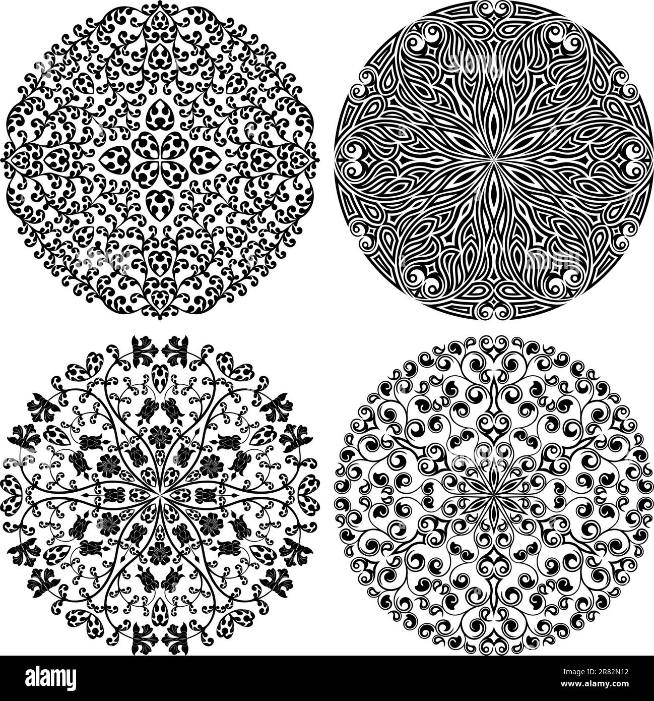 Floral patterns set. Vector illustration Stock Vector Image & Art Alamy
