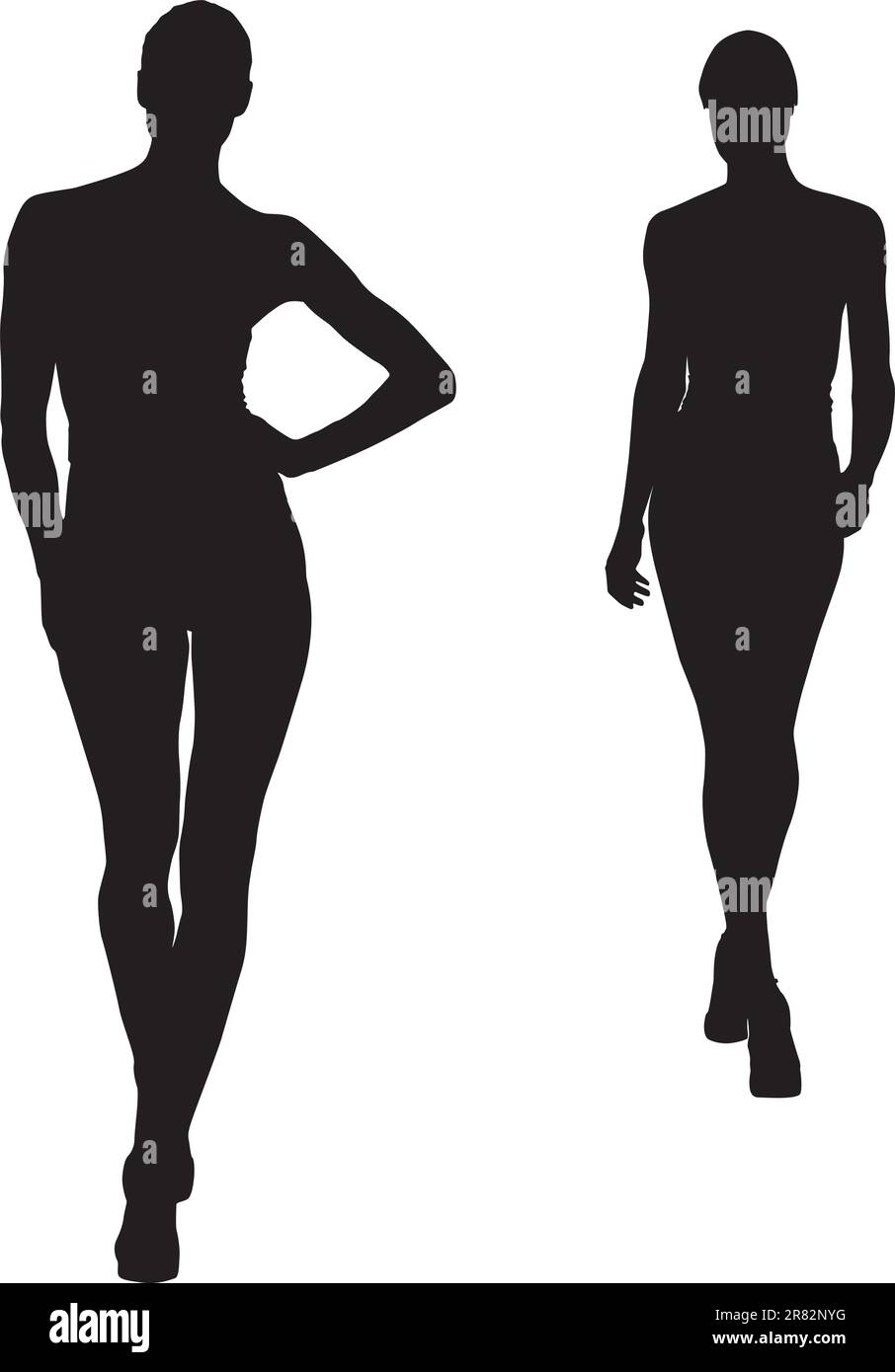 Silhouettes of fashion girls Stock Vector Image & Art - Alamy