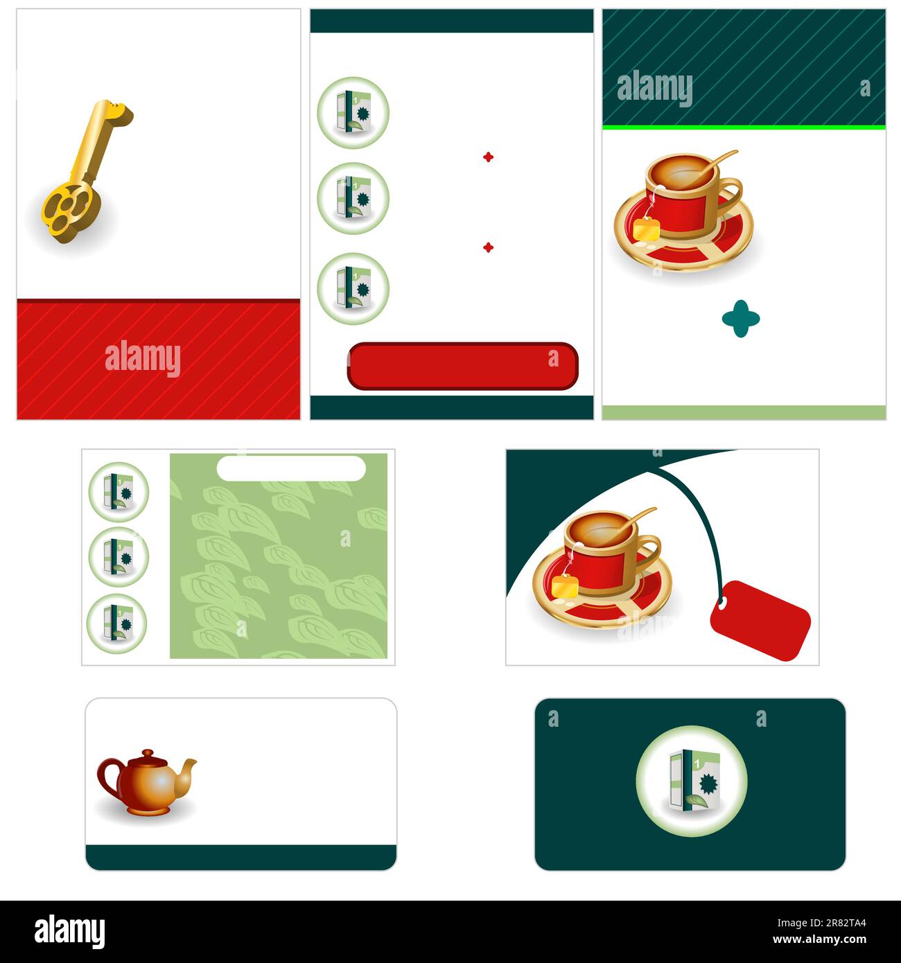 Tea stationary template - brochure design, flyer design and business ...