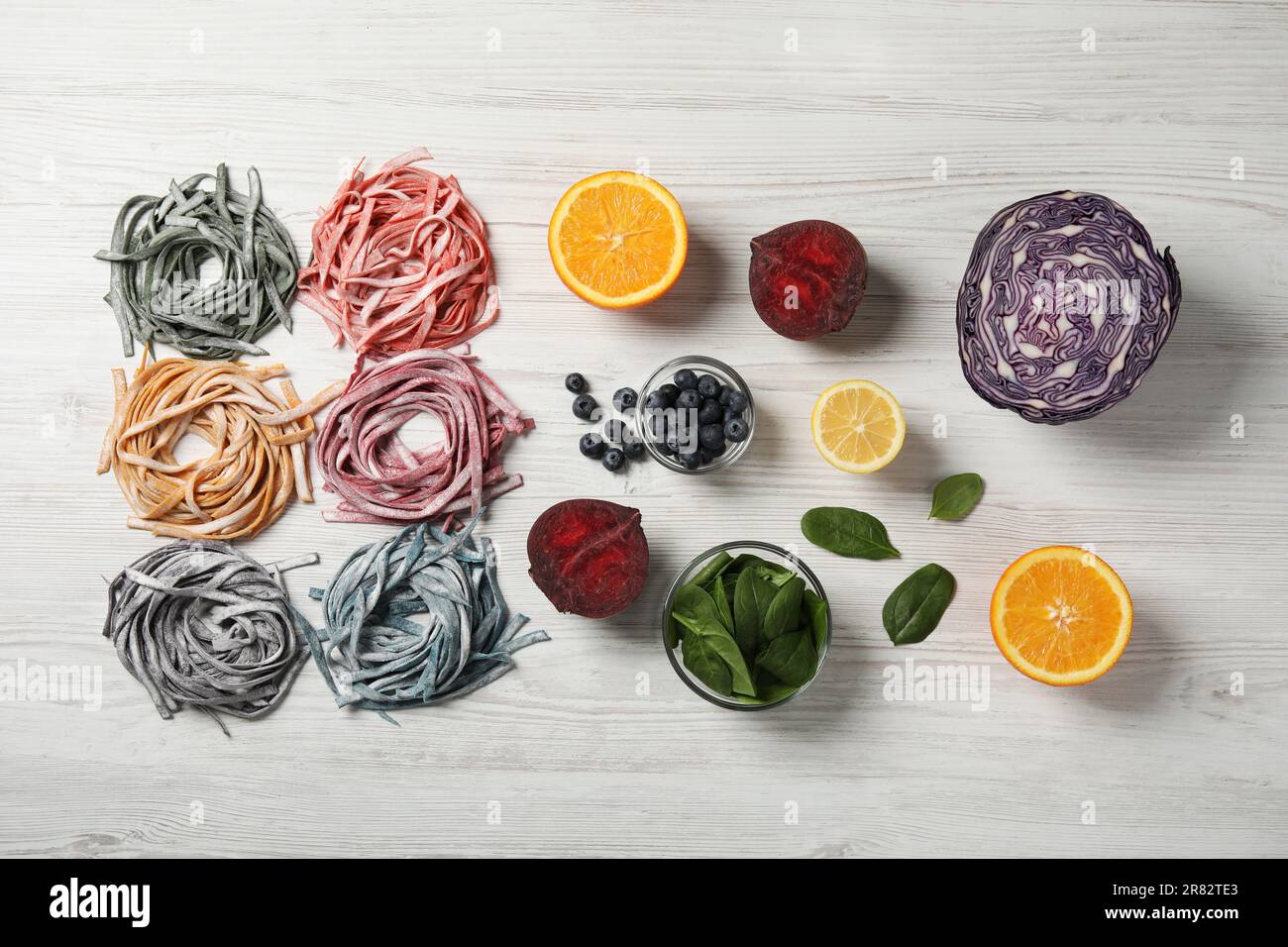 Curated visual reference: Picture Idea: Rolled Pasta Painted With Natural Food Colorings And Ingredients On