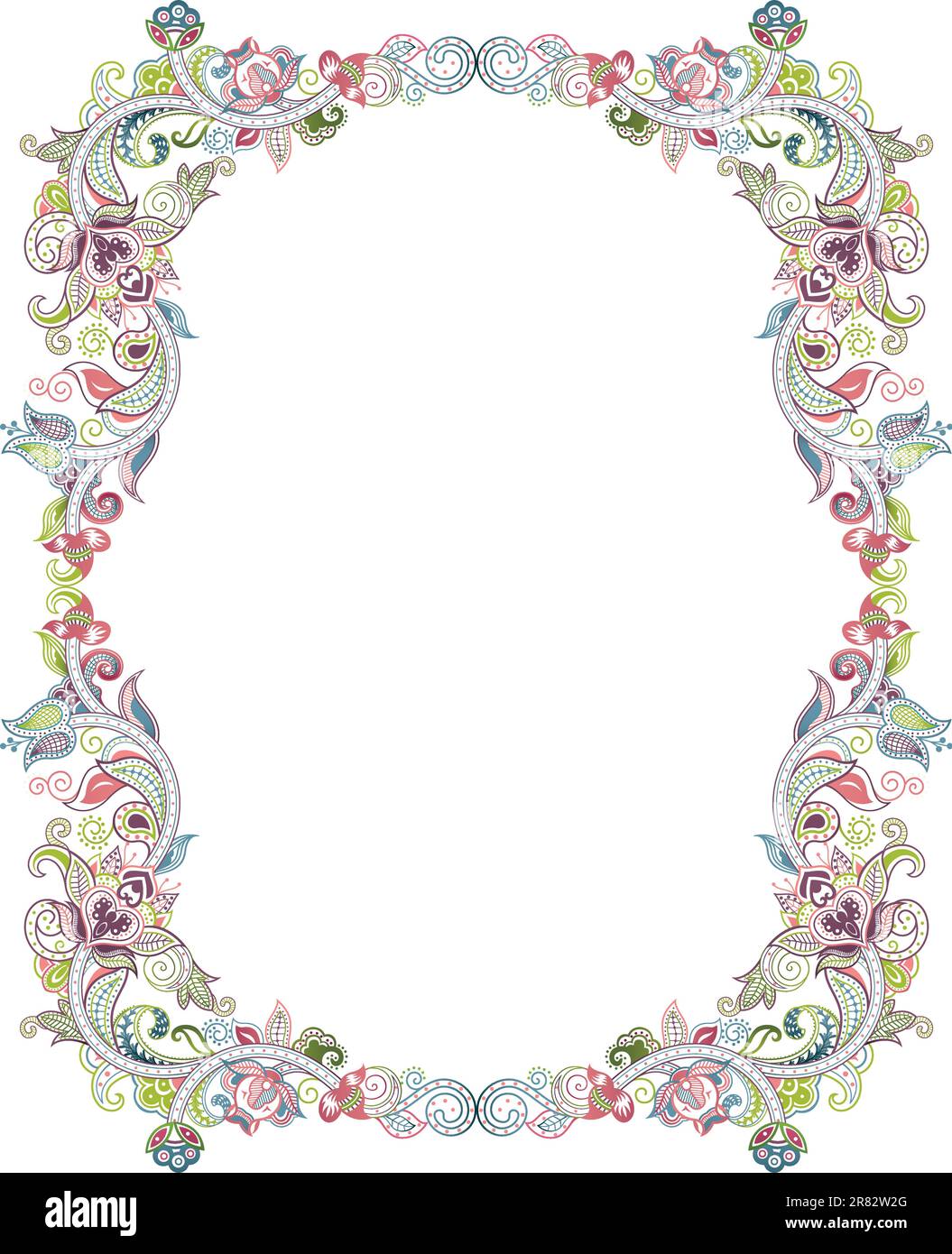 Illustration of abstract floral frame Stock Vector Image & Art Alamy