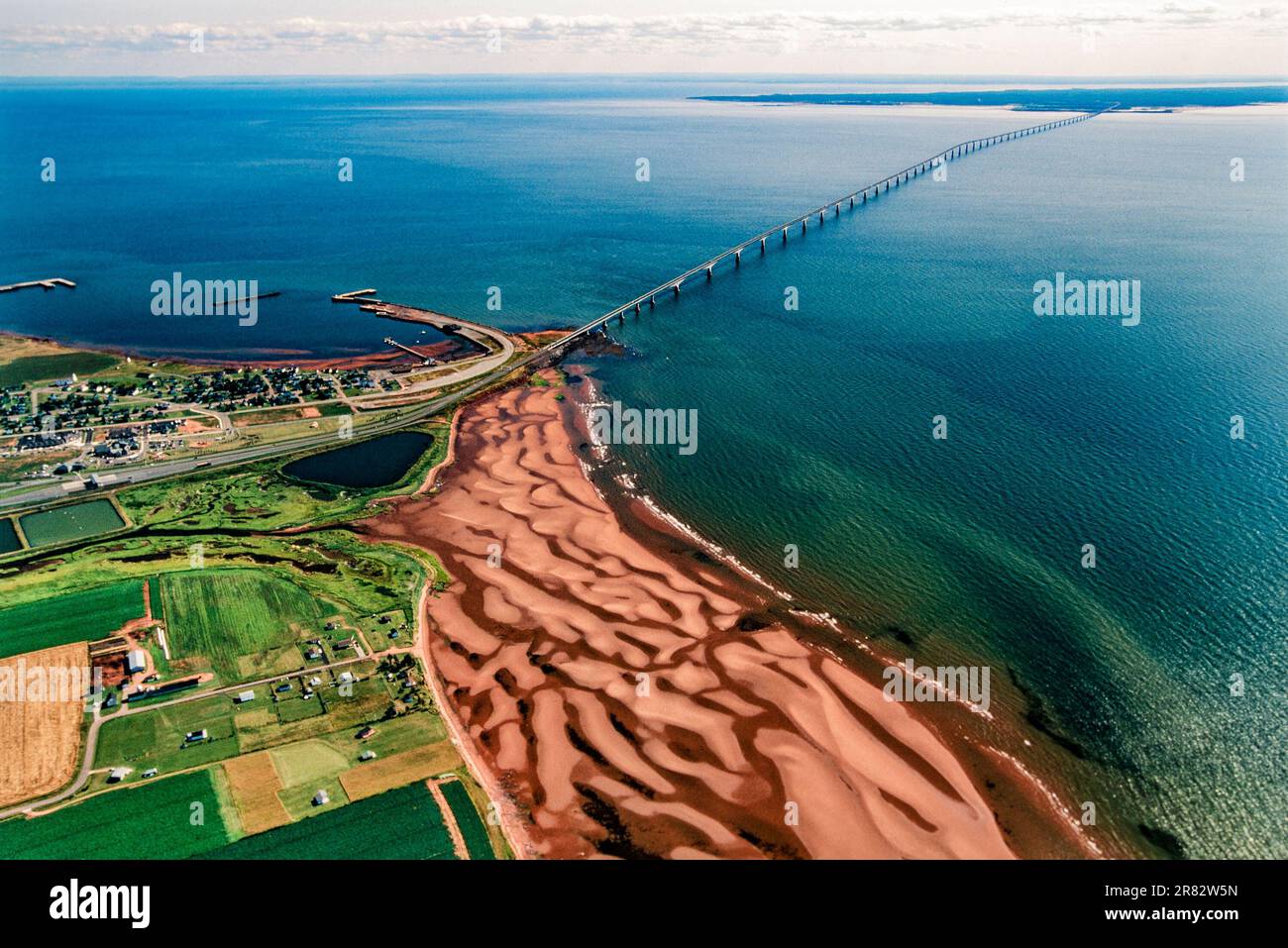 Aerial of Confederation Bridge, PEI, Canada Stock Photo Alamy