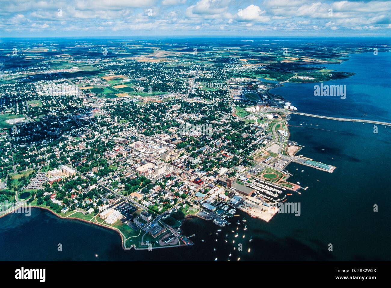 Aerial of Charlottetown, PEI, Canada Stock Photo Alamy