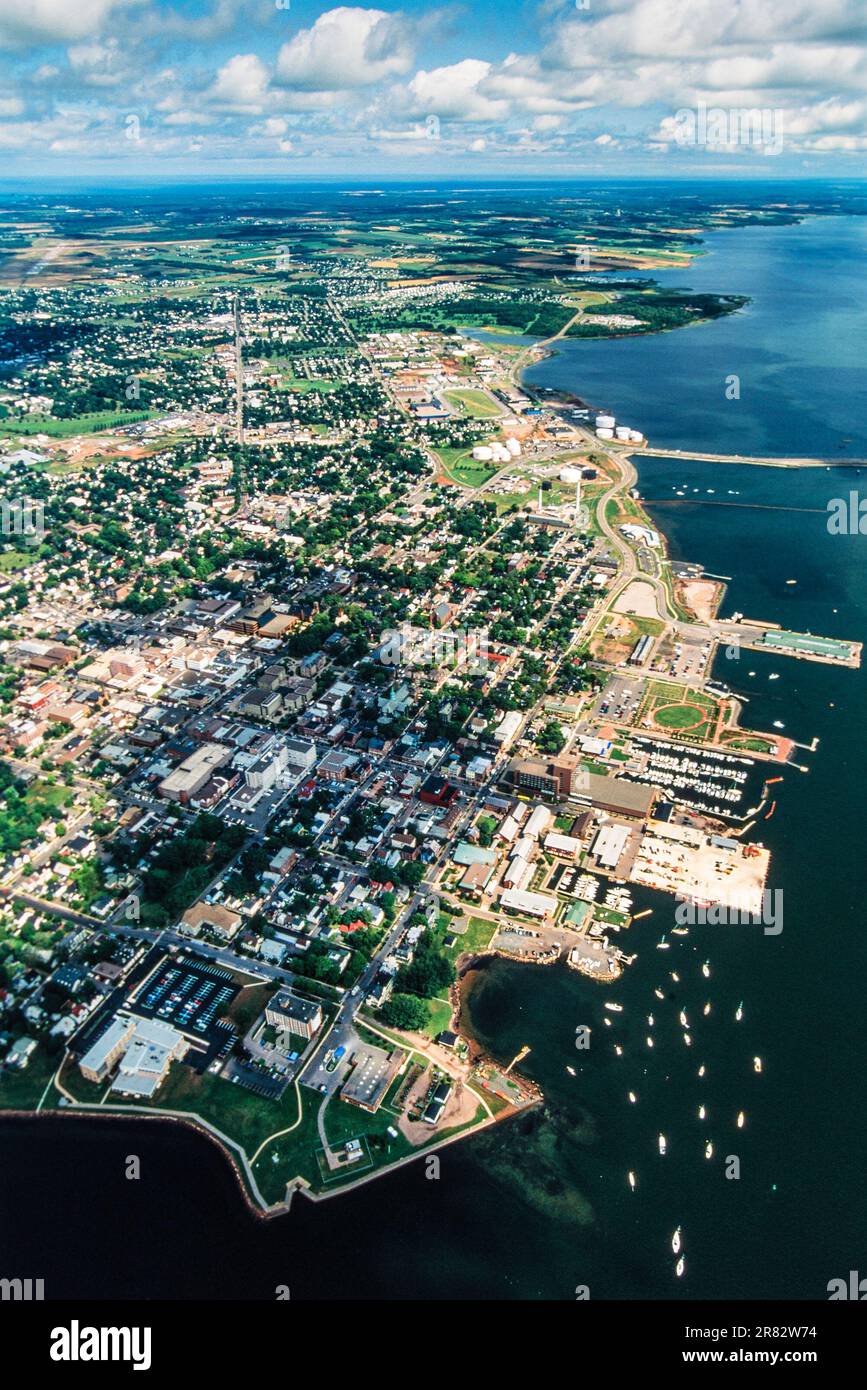 Aerial of Charlottetown, PEI, Canada Stock Photo Alamy