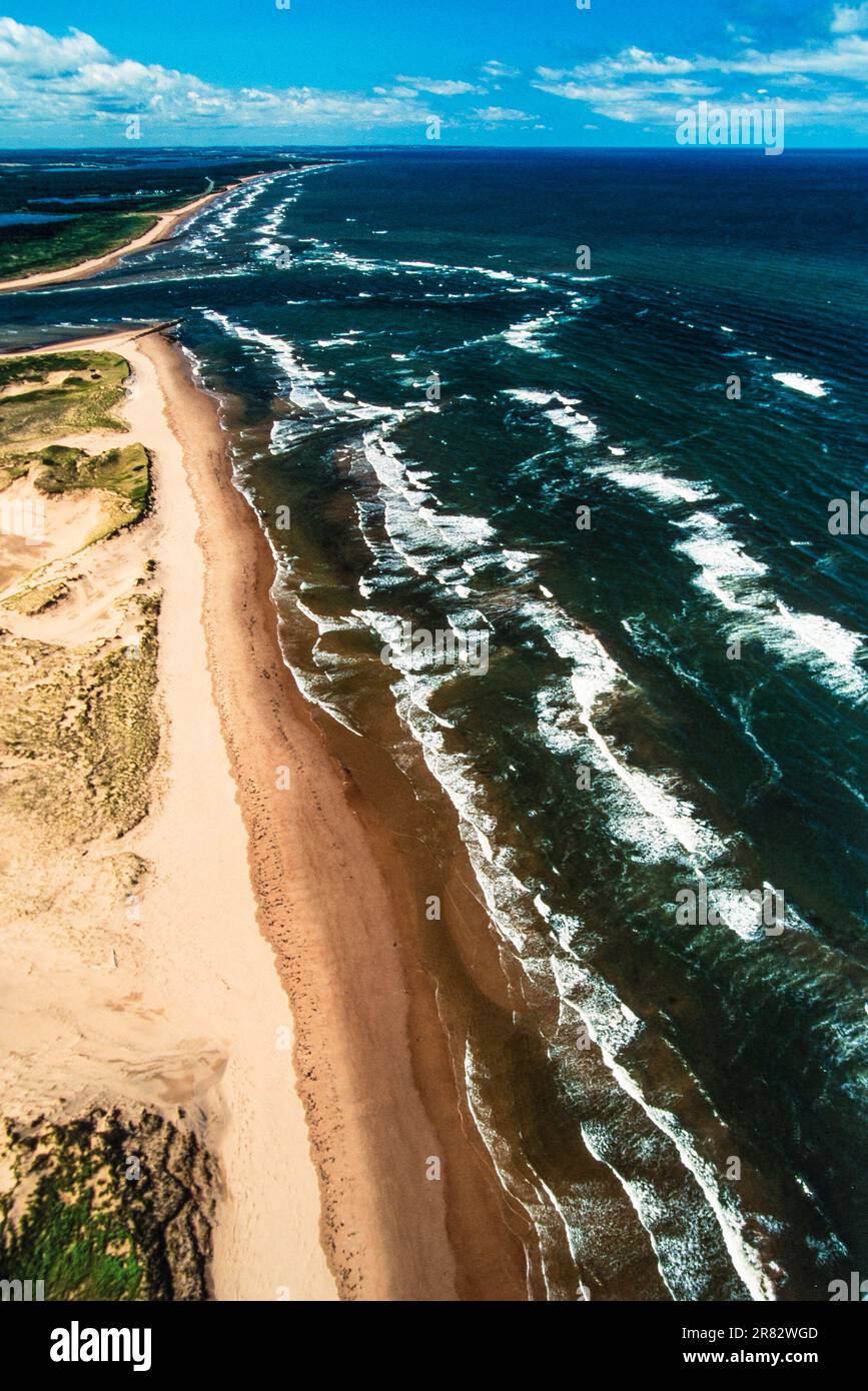 Aerial of prince edward island national park hi-res stock photography