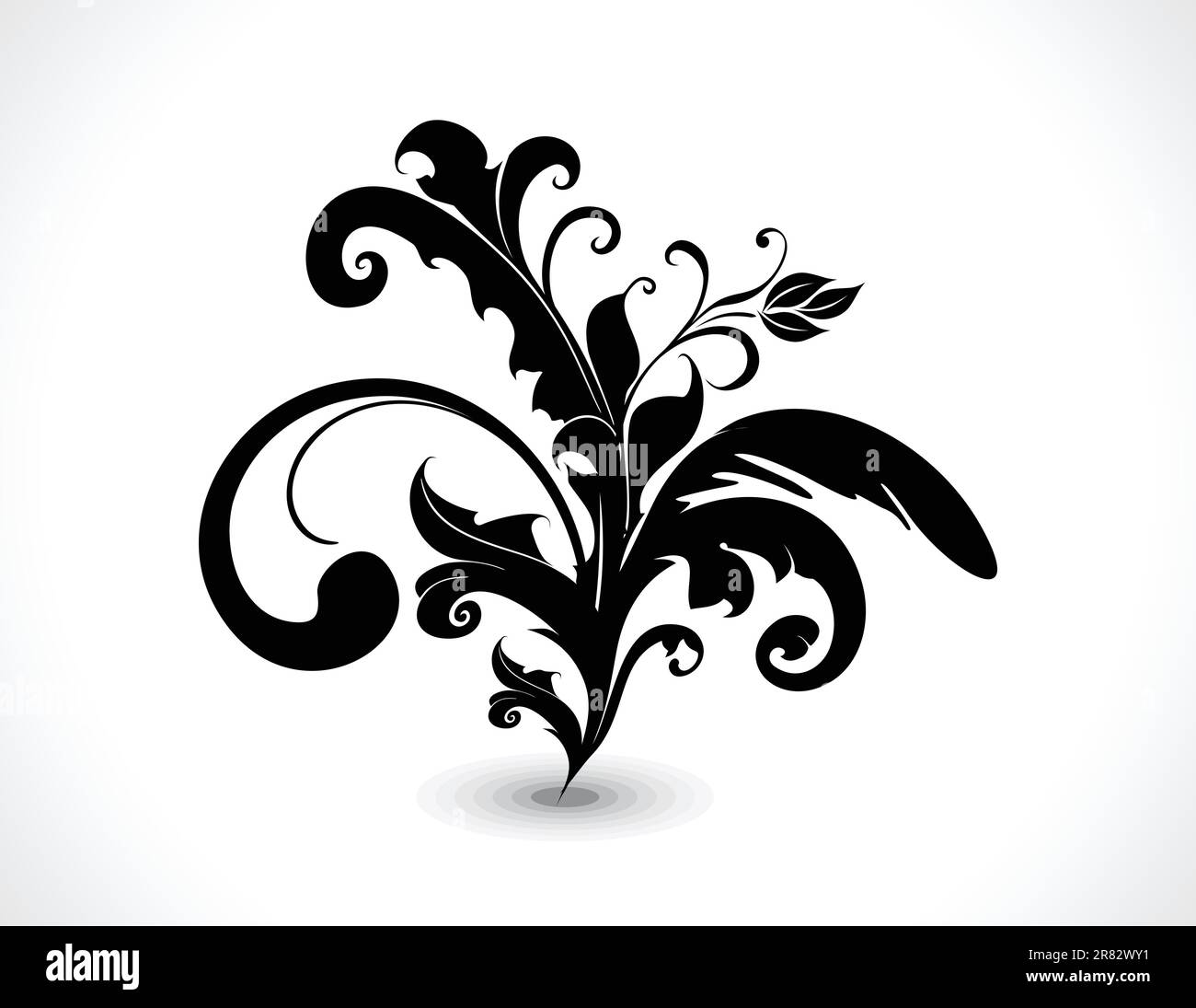 abstract vector floral vector illustration Stock Vector Image & Art - Alamy